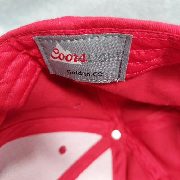 Coors Light Red Embroidered Baseball Cap Adjustable - Picture 11 of 12